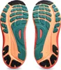 The soles of two Asics running shoes are shown from an underneath view against a white background. Podgląd zdjęcia produktu