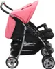 vidaXL Zwillingskinderwagen Rosa und Schwarz Stahl Produktbild-Vorschau 1