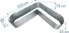 Relaxdays Hochbeet, L-Form, verzinktes Metall, HxBxT: 43 x Produktbild-Vorschau 4