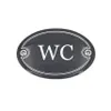 Emaille Türschild WC oval 7x10 cm Schild Emailschild Produktbild-Vorschau 1