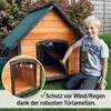 zooprinz Hundehütte Luna Klappdach Lamellen Kiefernholz Produktbild-Vorschau 6