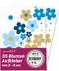 Blumen-Aufkleber-Set Blümchen blau braun I Flower-Power Produktbild-Vorschau 1