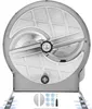 A close-up, front-facing view of a manual slicer machine with its accessories. Náhľad obrázku produktu