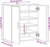 vidaXL Schuhschrank Betongrau 60x35x70 cm Holzwerkstoff Produktbild-Vorschau 7