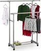 Relaxdays Kleiderständer mit 2 Kleiderstangen, Garderobe Produktbild-Vorschau 1