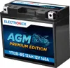 Electronicx YT12B-BS AGM Motorradbatterie 12V 12Ah 160A ▶ Produktbild-Vorschau 2