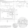 Technical drawing and dimensions of a sink. Produktbild-Vorschau