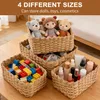 Set mit 4 handgeflochtenen Naturweidenkörben, rechteckig, Produktbild-Vorschau 4