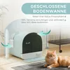 PawHut Katzentoilette Katzenklo mit Haube und Deckel Produktbild-Vorschau 5