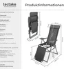tectake® 2 Aluminium Gartenstühle klappbar mit Kopfteil und Produktbild-Vorschau 5