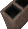 vidaXL Záhradný zvýšený záhon so 4 kvetináčmi Poly ratan Náhľad obrázku produktu 4
