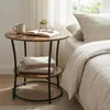 Relaxdays Beistelltisch, 2 Ablagen, HxD: 55x55 cm, Produktbild-Vorschau 2