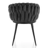 A black upholstered chair seen from the back. Náhľad obrázku produktu