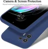 A blue phone case is shown with a smartphone inside, highlighting camera and screen protection features. Podgląd zdjęcia produktu