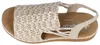 RIEKER Damen Keilsandalette beige silber Flechtoptik Textil Produktbild-Vorschau 16