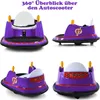 A collage of four images showing a purple children's ride-on bumper car from different angles. Náhľad obrázku produktu