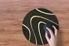 MuchoWow® Mauspad Mousepad Goldene Wellen auf schwarzem Produktbild-Vorschau 3