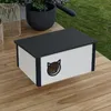 QLS Casetta per gatti in legno isolata 73×52×38 cm con Anteprima dell’immagine prodotto 9