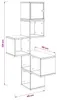 vidaXL Wand-Eckregal Betongrau 48 x 48 x 120 cm Produktbild-Vorschau 8