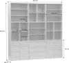 Libreria modulabile decorazione legno 9 elementi, Bianco Anteprima dell’immagine prodotto 9
