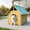 Mucola Hundehütte Outdoor 95CM wetterfest Hundekäfig Holz Produktbild-Vorschau 7