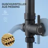 Auralum Regendusche ohne Armatur, Schwarz Duscharmatur mit Produktbild-Vorschau 5