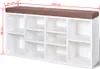 Schuhschrank Schuhbank Sitzbank 10 Fächer weiß Produktbild-Vorschau 5