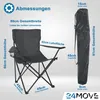 24MOVE® Campingstuhl Faltstuhl, schwarz, mit Getränkehalter Produktbild-Vorschau 6