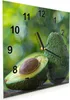 Wanduhr aus Glas mit Motiv Avocado Anschnitt- 30 x 30 cm - Produktbild-Vorschau 2