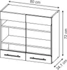 Armoire en verre Vicco Fame-Line Chêne de force doré 80cm, Voir les images du produit 3