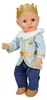 Poppenoutfit "Prinz Luka" met kroon en pluche kraag Productafbeelding-voorbeeld 9