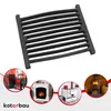 A collage showing a cast iron grate at the top, with smaller circular images below depicting various heating appliances and a logo. Produktbild-Vorschau