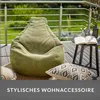 Green Bean® Sitzsack mit Rückenlehne 80x80x90cm - Gaming Produktbild-Vorschau 8