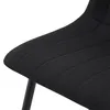 A close-up view of a black fabric chair seat with stitched lines. Produktbild-Vorschau
