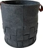 Wäschekorb 55 Liter Briena Filz Dunkelgrau Produktbild-Vorschau 3