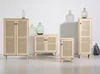 Vollholzregal mit handgefertigtem Rattan "SENSE" Großes Produktbild-Vorschau 9
