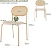 Esszimmerstühle, 2 Stück, Rattan-Stuhl mit Rückenlehne aus Produktbild-Vorschau 7