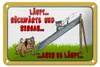 Blechschild Spruch 18x12cm läuft Rückwärts und bergab Hund Produktbild-Vorschau 1