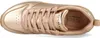 A top-down view of a rose gold sneaker. Voir les images du produit