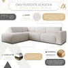 AX LIVING Canapé forme L Didim Blanc - 292 cm, élégant & Voir les images du produit 5