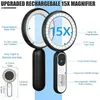 Lupe mit Licht, LED Lupe, Leselupe, Juwelierlupe, 15-fache Produktbild-Vorschau 2