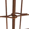 A close-up view of a rusty metal garden fence element, showing how two pieces are joined together with wire. Produktbild-Vorschau
