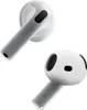 Two white earbuds are shown against a white background. Voir les images du produit