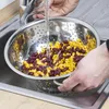 Edelstahl-Küchensieb (Salatseiher) Maße: ca. Ø 28cm Produktbild-Vorschau 2