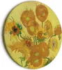 Italienischer Leinwand Rundes Bild - Sunflowers (Vincent Produktbild-Vorschau 1