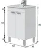 Waschtisch-Set >ECO KIT< in Weiß glänzend - 50x80x39 Produktbild-Vorschau 4
