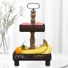 Etagere Servierplatte 2 Stöckig 51 cm XXL Braun Etagen Produktbild-Vorschau 3