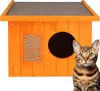 Springos® Katzenhaus aus Holz Outdoor Katzenhütte 49,5 x 58 Produktbild-Vorschau 1