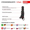 Zásuvková lišta EMOS 5-cestná s vypínačom, 150 cm kábel 1,5 Náhľad obrázku produktu 3
