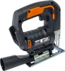 A black and orange jigsaw with a dust extraction attachment. Podgląd zdjęcia produktu
